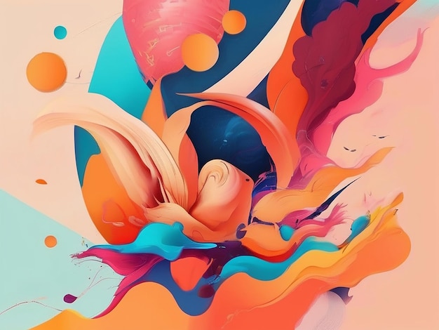 Abstract Hand Painted Illustrations