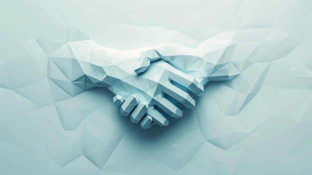 Photo abstract handshake partnership cooperation and unity concept