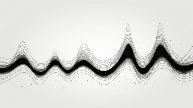 Photo abstract heart cardiogram waves on white symbolizing rhythm harmony and wellness