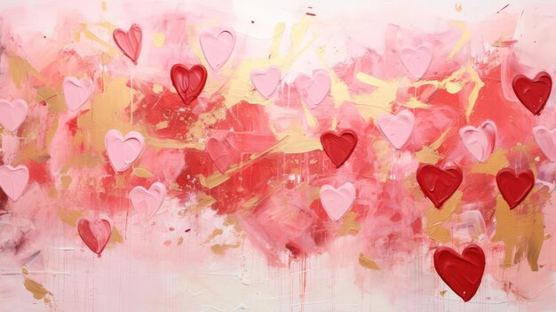 Abstract Heart Painting