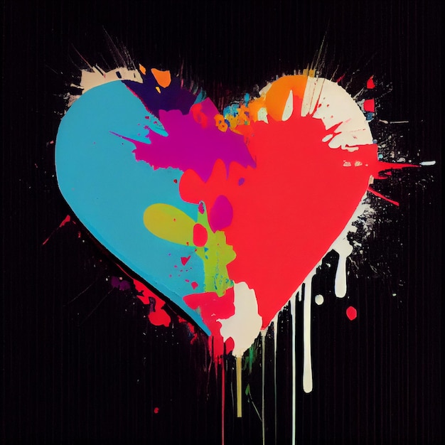 Abstract heart shape background colorful heart icon symbol love valentine wallpaper