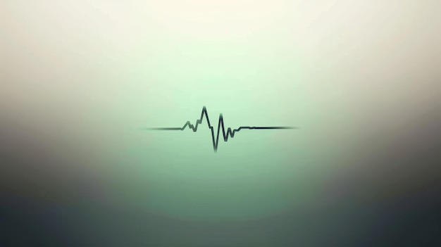 Photo abstract heartbeat line graphic design