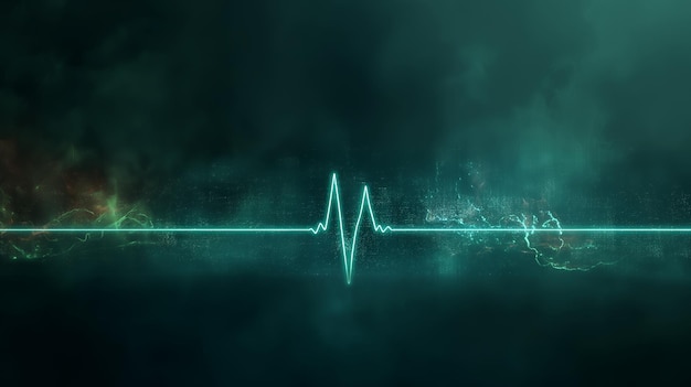 Abstract Heartbeat Pulse Line Graphic Design