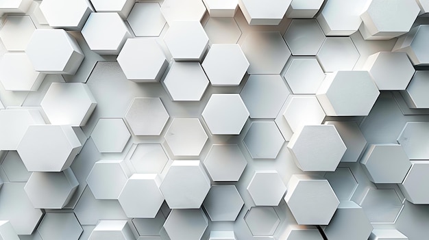 Abstract Hexagonal Geometric Wall