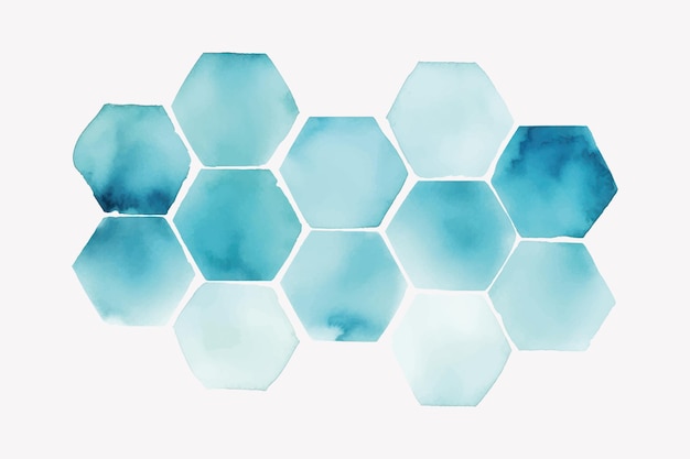 Photo abstract hexagonal watercolor pattern