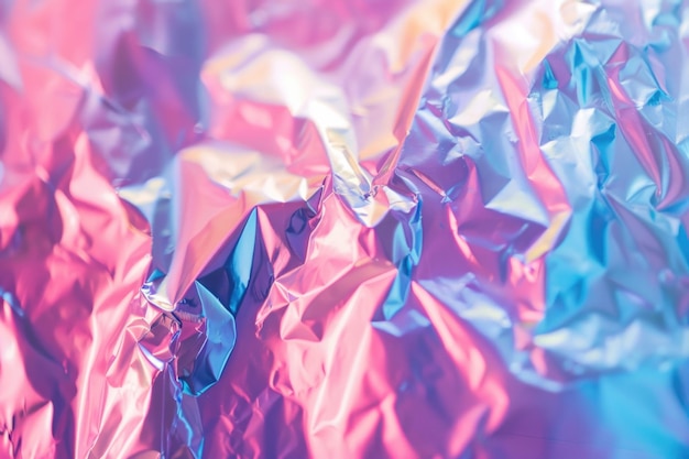 Abstract holographic foil background with blurred iridescent effect