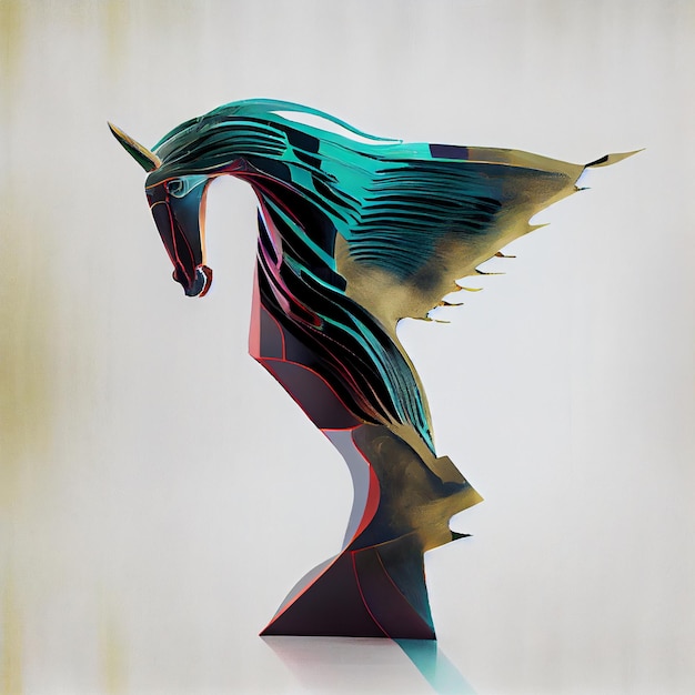 Abstract horse generative ai