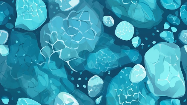 Abstract ice stones graphic wallpaper Ice floes seamless pattern texture