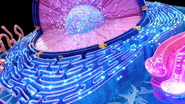 Abstract illustration of the biological cell