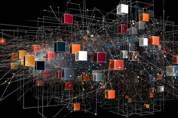 Abstract Illustration of Computational Theory and Machine Learning in Computer Science