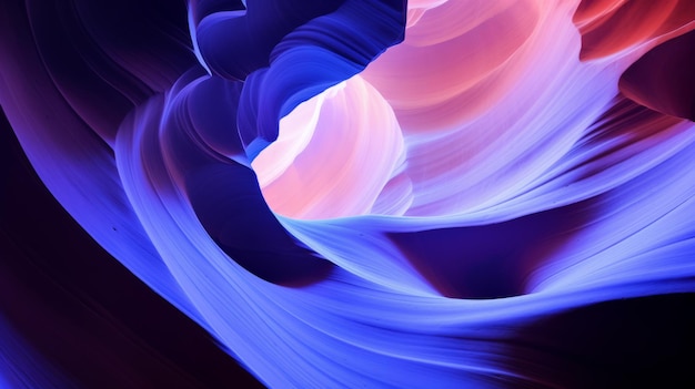 An abstract image of a blue and red wave