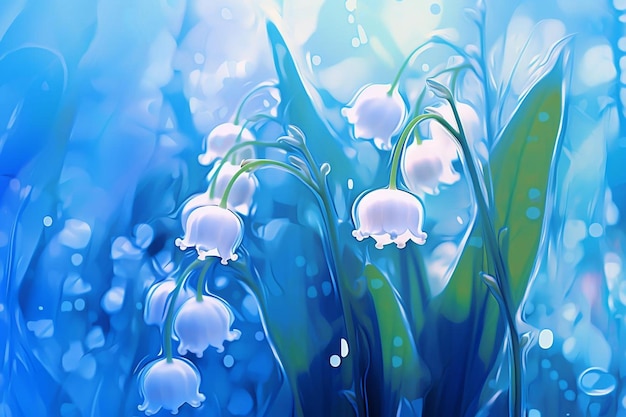 Abstract image of lily of the valley