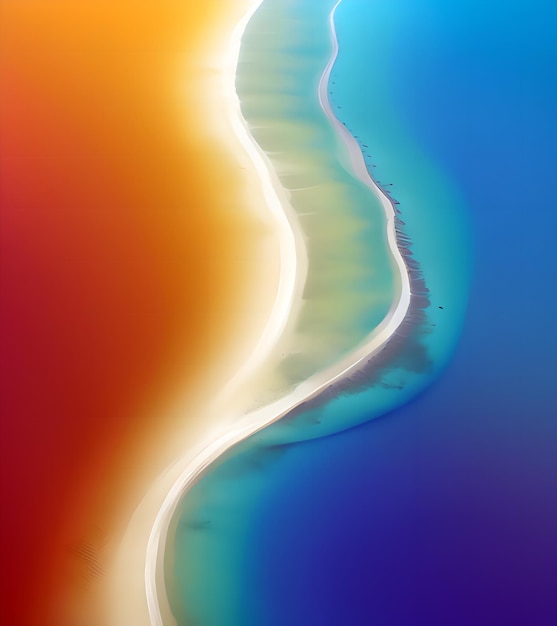 Abstract image of a sandy beach on the Atlantic Ocean in Portugal