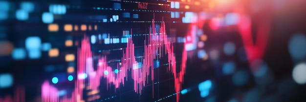 An abstract image of a stock market graph illustrating the fluctuations of the market risk v