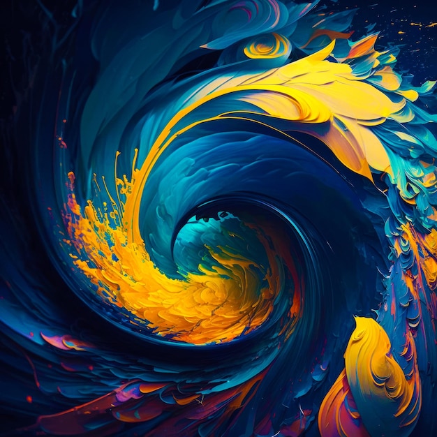 An abstract image with colorful swirls and swirls Generative AI