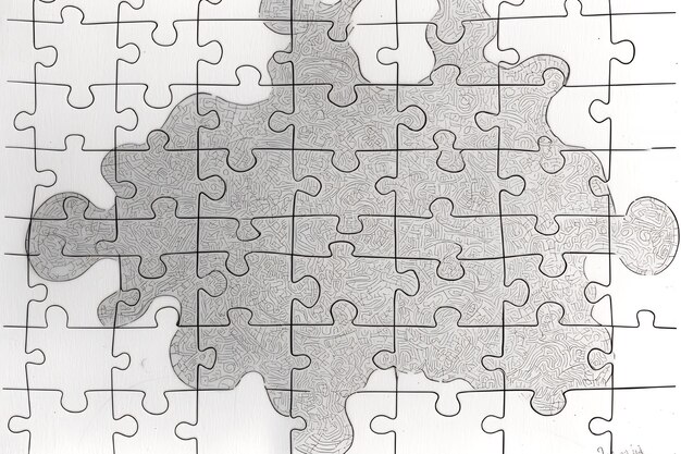 Photo abstract jigsaw puzzle with missing pieces