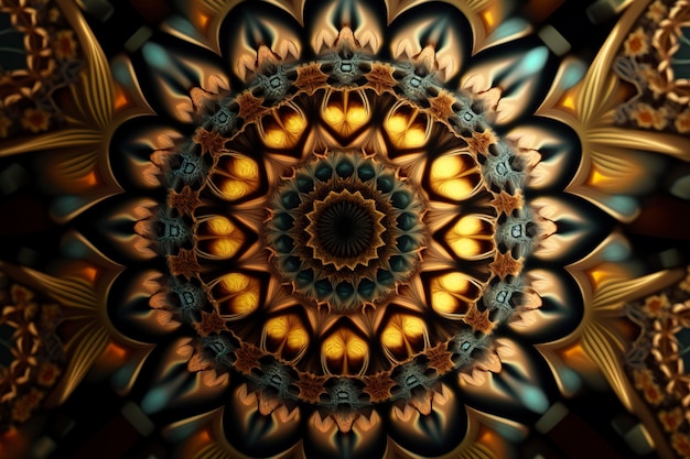 Abstract kaleidoscope background Generative Ai