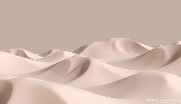 Photo abstract landscape of light pink hills 3d render