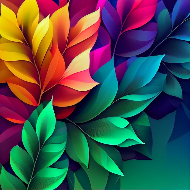 Abstract Leaf Soft Gradient Wallpaper