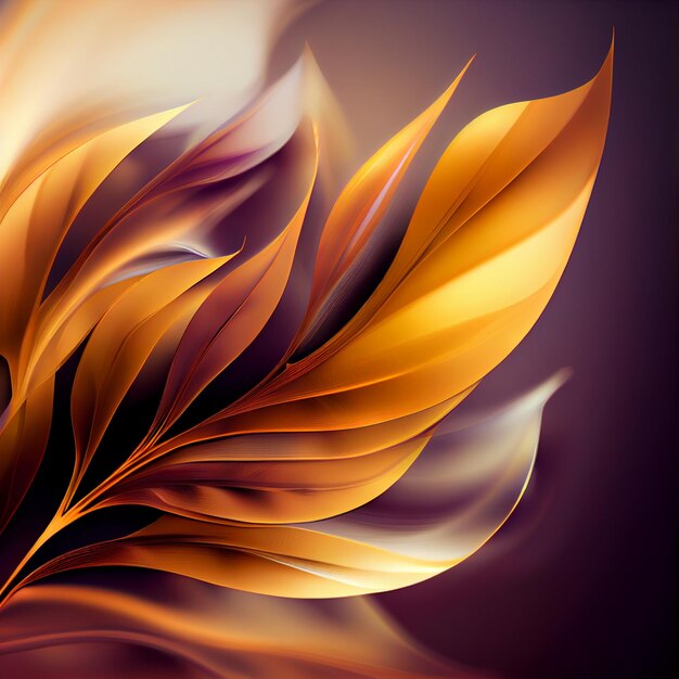 Abstract Leaf Soft Gradient Wallpaper