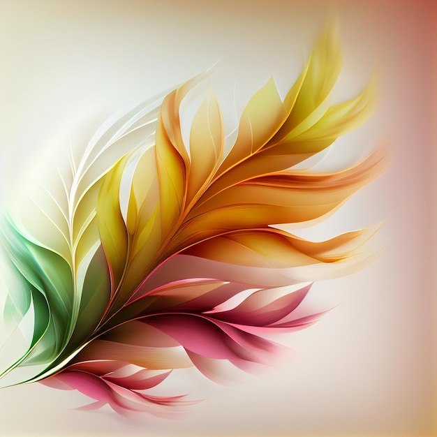 Abstract Leaf Soft Gradient Wallpaper