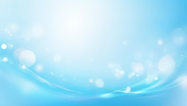 Abstract light blue blurred background for presentation with beautiful round bokeh