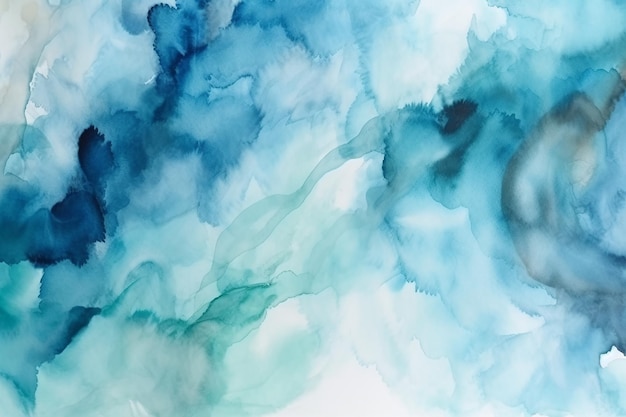 Abstract Light Blue Watercolor for Background Generative AI