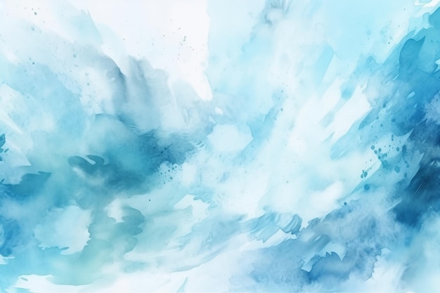 Abstract Light Blue Watercolor for Background Generative AI