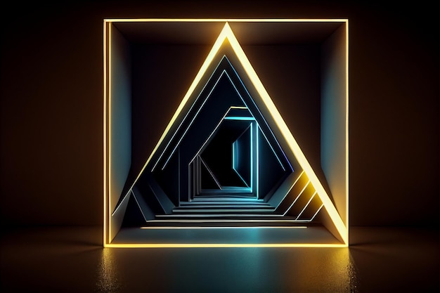 Abstract Light Effect Element Design on Black Background