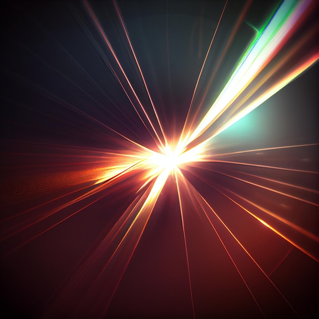 Abstract Light Effect Element Design on Black Background