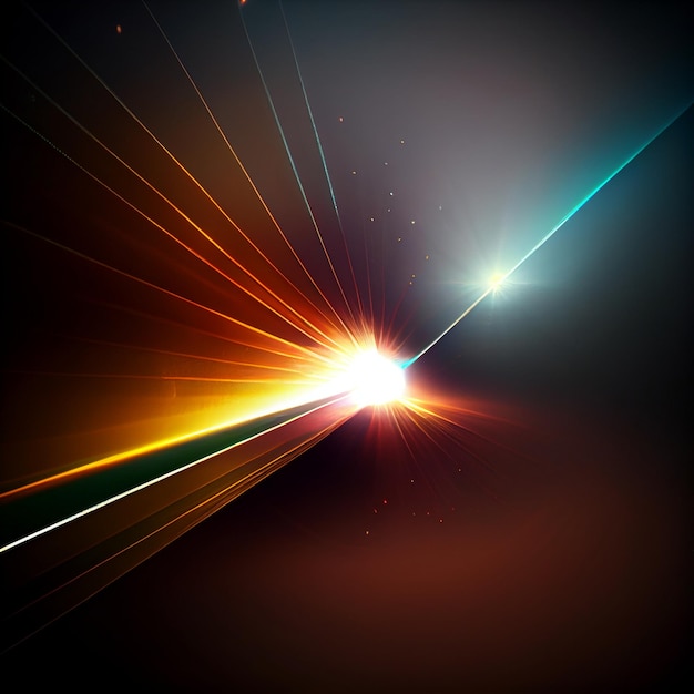 Abstract Light Effect Element Design on Black Background