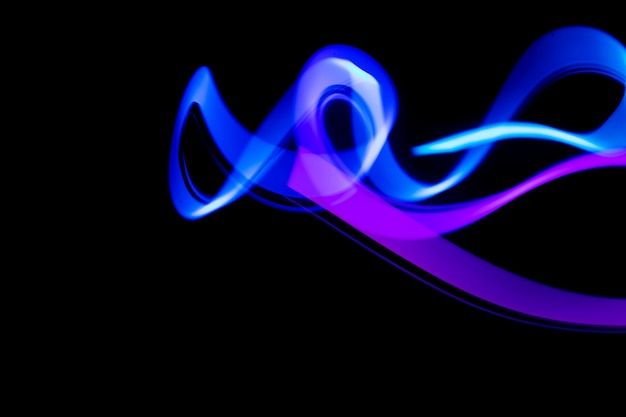 Abstract light painting in the dark