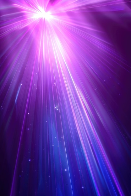 Abstract Light Streaks in Purple and Blue