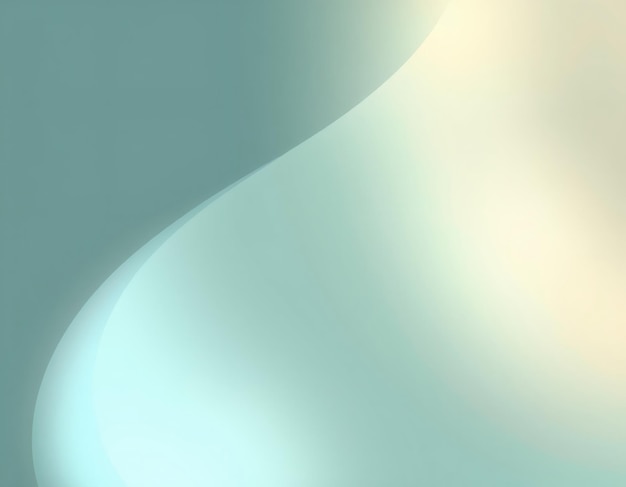 Photo abstract light teal and cream gradient background with a smooth curve