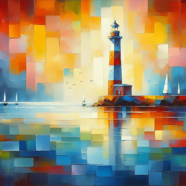 Abstract lighthouse