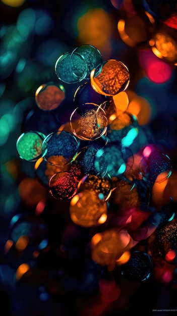 Abstract lights blur bokeh background rich colors Bokeh background Generative AI