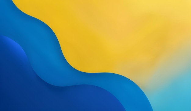 Abstract lines on a blue and yellow background