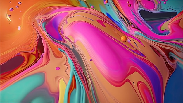 Abstract liquid background with organic shapes and vibrant colors evoking a sense of natural beauty and creativity Generated by AI