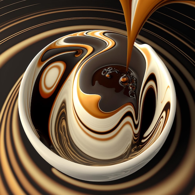 Abstract liquid coffee