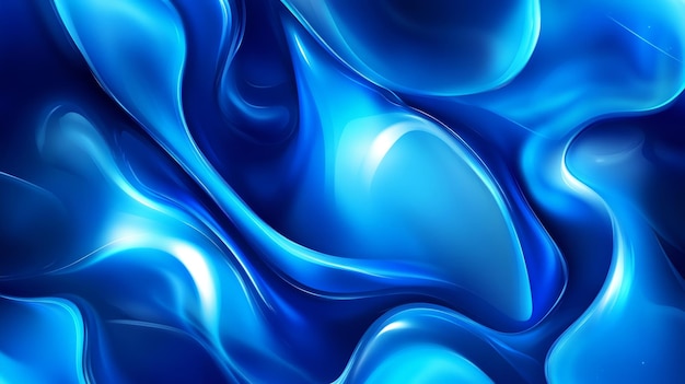 Photo abstract liquid color background design with dynamic shapes generative ai