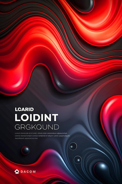 Photo abstract liquid gradient background black and red fluid color gradient design template for ads banner poster cover web brochure wallpaper and flyer vector