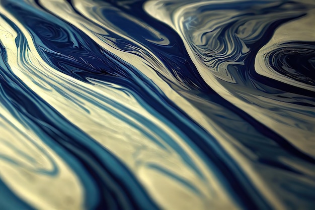 Abstract Liquid Marble Paint Flowing Wallpaper