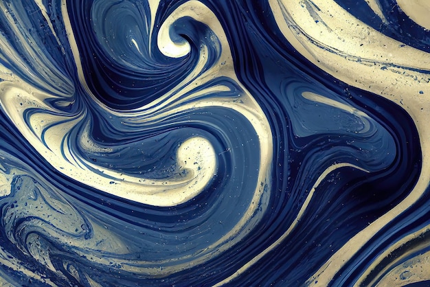 Abstract Liquid Marble Paint Flowing Wallpaper