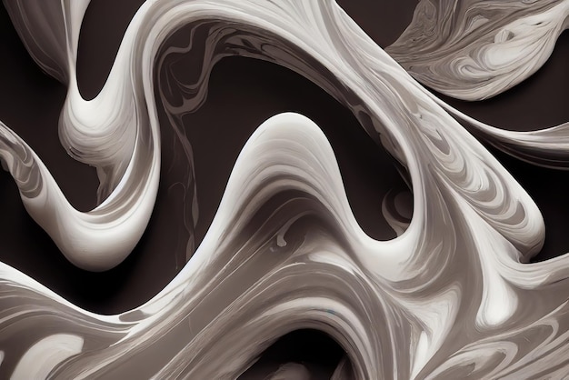 Abstract Liquid Marble Paint Flowing Wallpaper