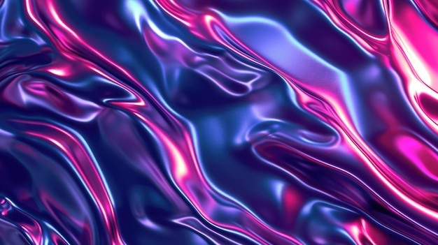 Abstract liquid metal wave background Digital art 3D illustration