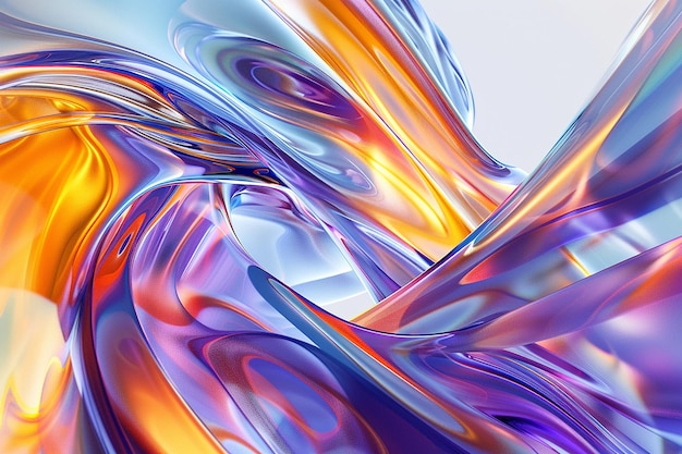 abstract liquid organic shapes 3D rendering background