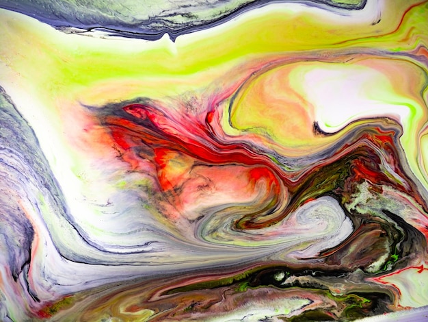 Abstract Liquid paint in motion with marble details for art creatives