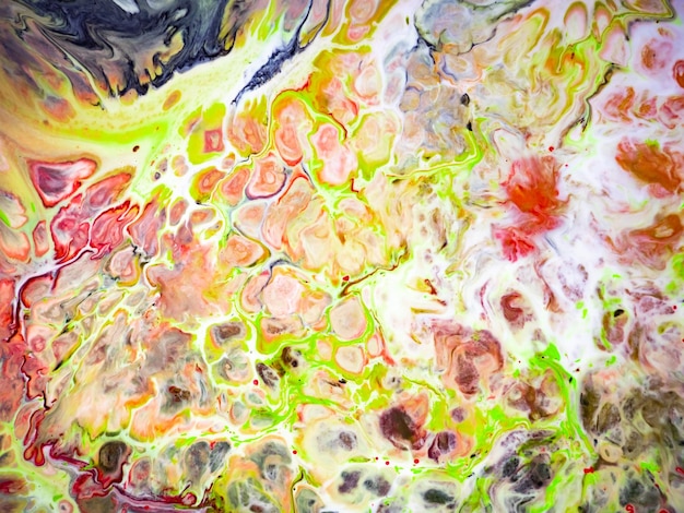 Abstract Liquid paint in motion with marble details for art creatives