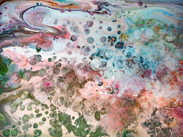 Abstract Liquid paint in motion with marble details for art creatives