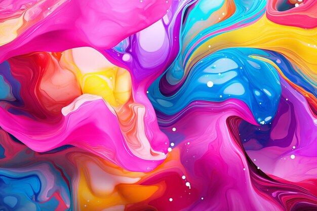 Abstract liquid paint swirls